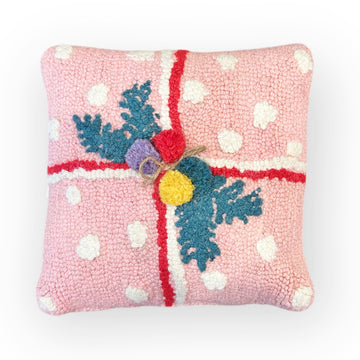 Box of Cheer Hooked Pillow