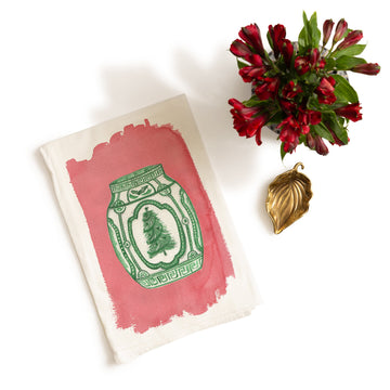 Christmas Chinoiserie Tea Towel