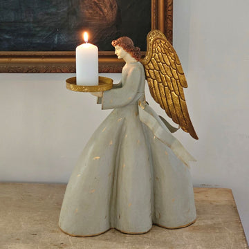 Gold Wing Angel Candle Holder