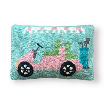Pink Golf Cart Pillow