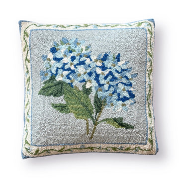 Hydragnea Hooked Pillow