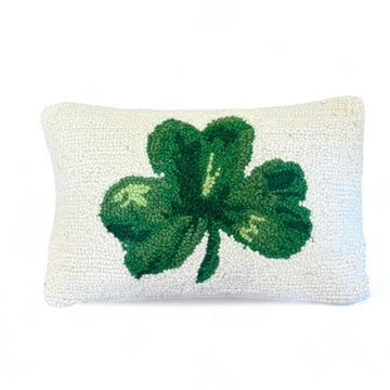 Shamrock Hooked Pillow