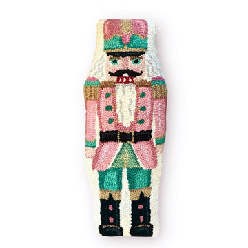 Pink Nutcracker Hooked Pillow