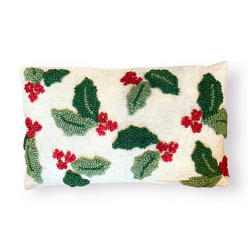 Mistletoes & Magic Hooked Pillow