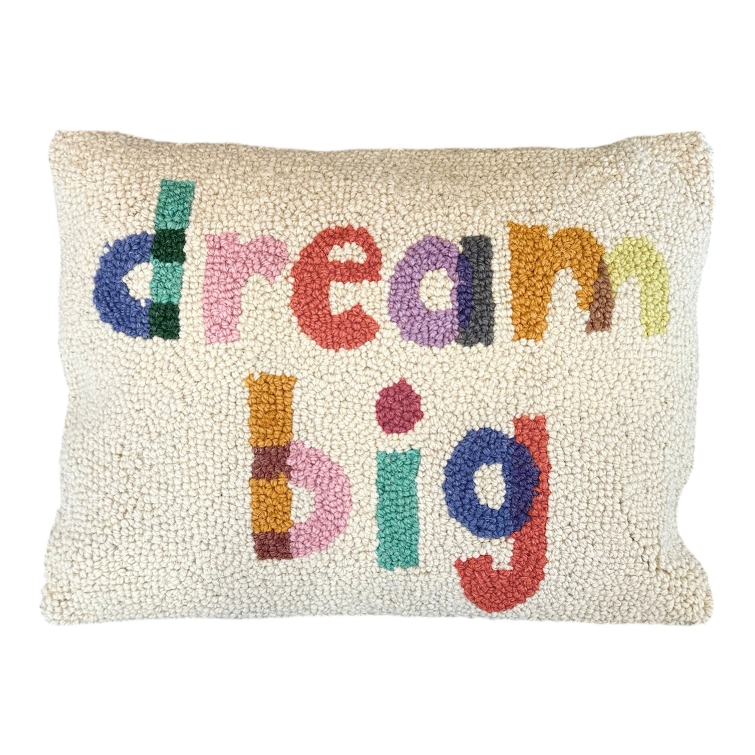 Dream Big Hooked Pillow