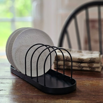 Vintage Style Wire Plate Rack
