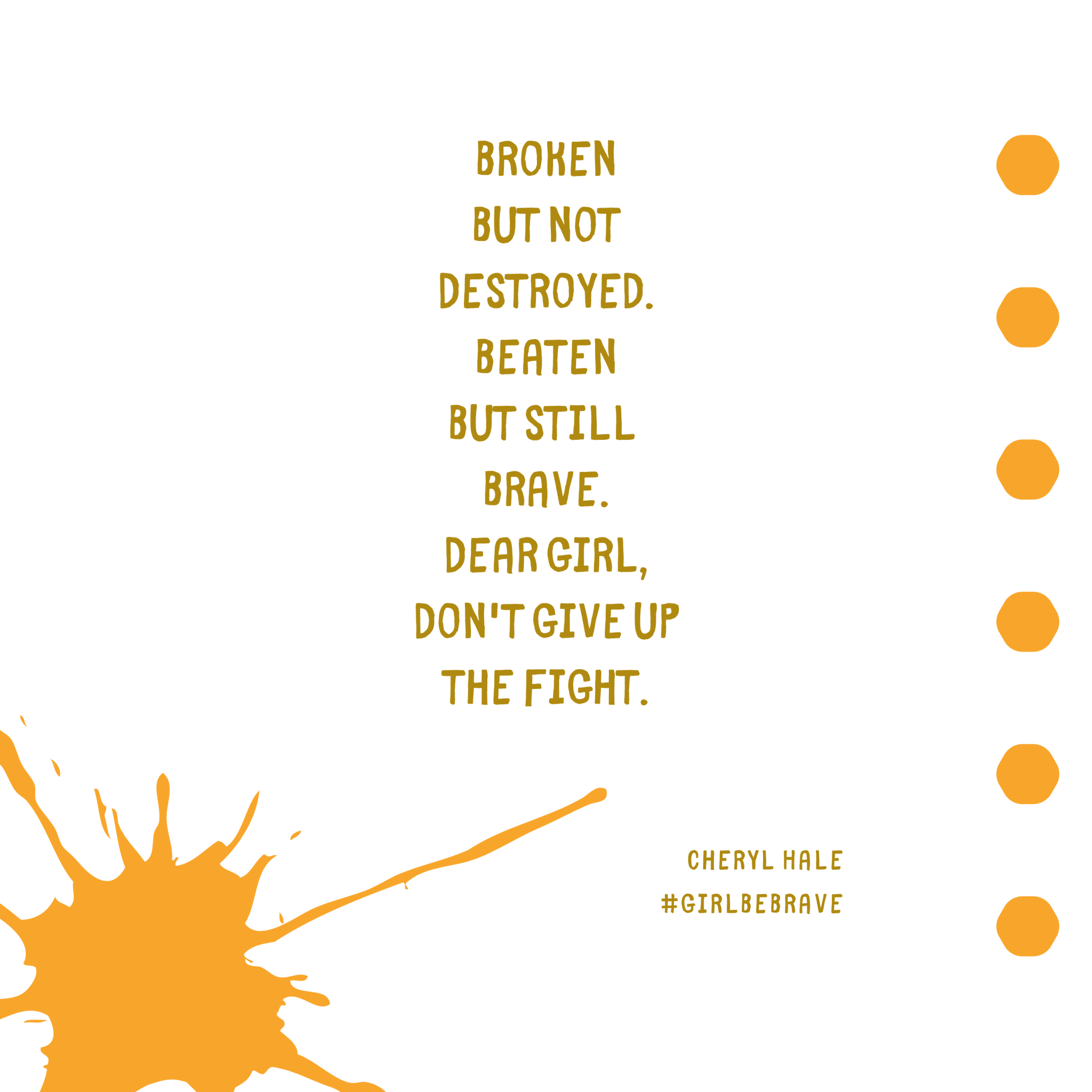 Broken but not destroyed Quote Card