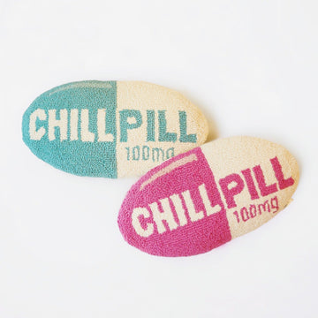 Chill Pill Hooked Pillow