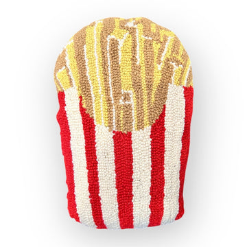 French Fry Hooked Pillow