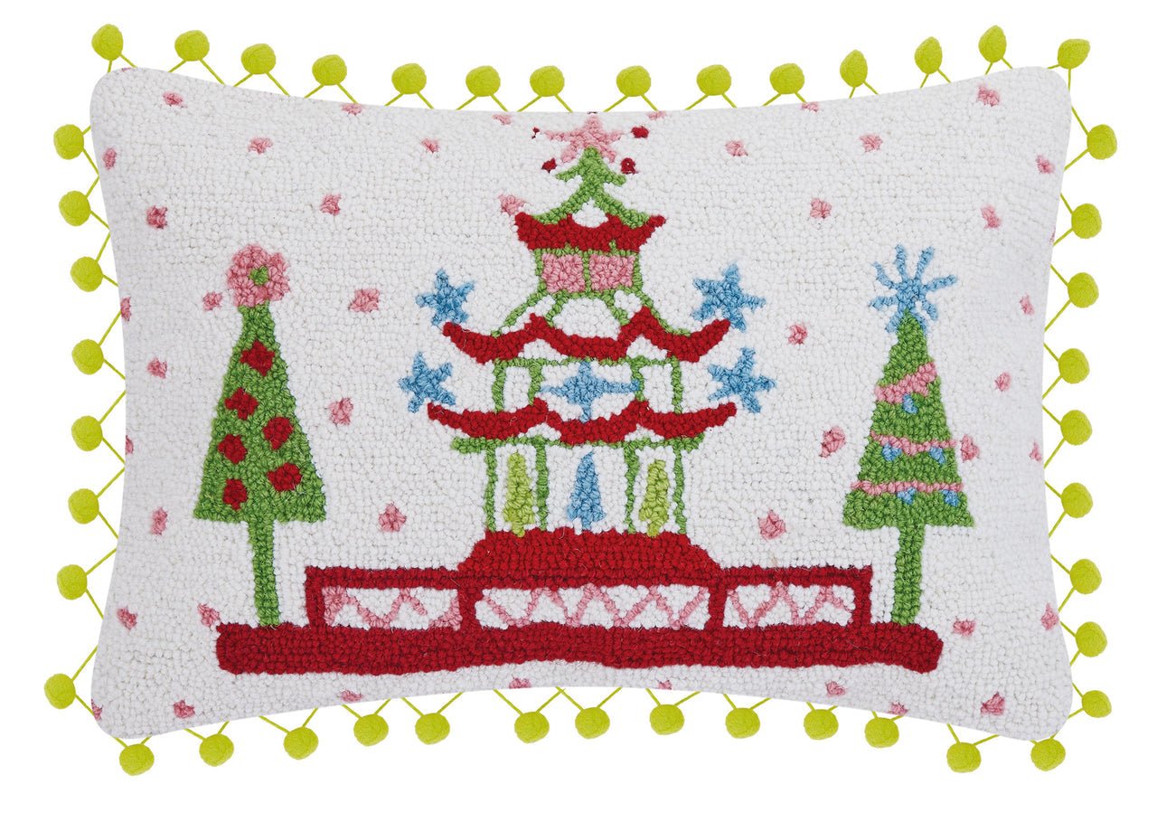 Holiday Follies Pom Pom Pillow
