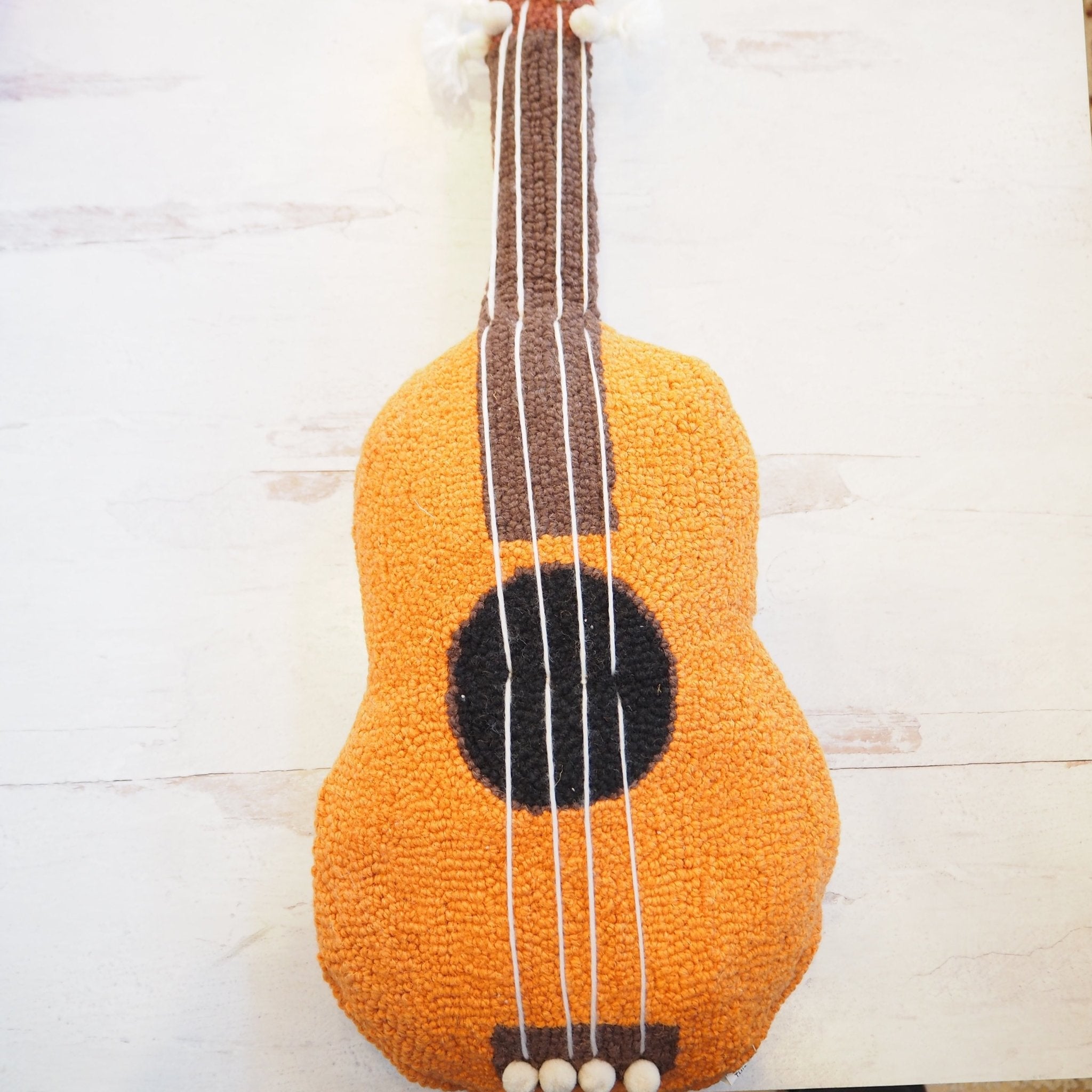 Hooked Guitar Pillow