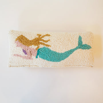 Hooked Mermaid Lumbar Pillow