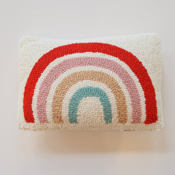 Rainbow Hooked Pillow