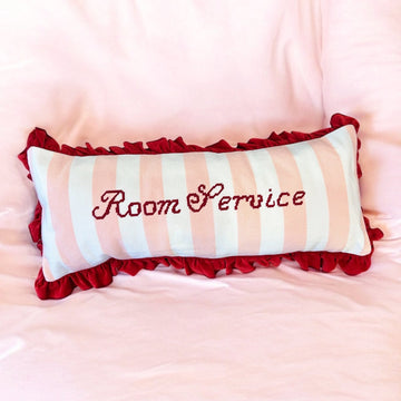 Room Service Needlepoint Pillow
