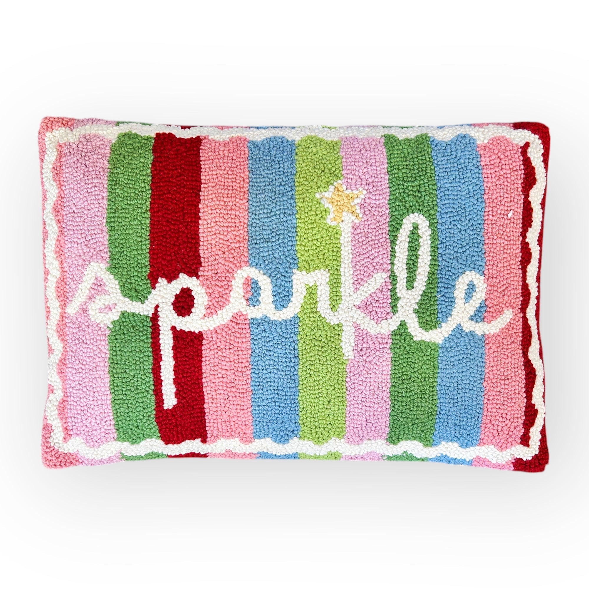 Sparkle Hooked Pillow